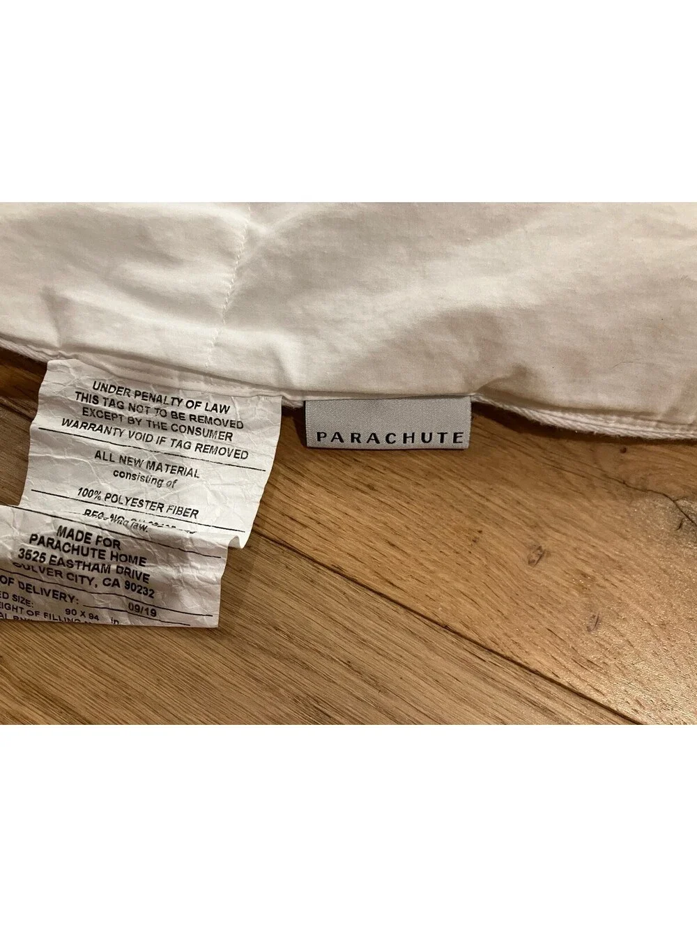 Parachute Queen Size Down Alternative Duvet Insert - Excellent Condition